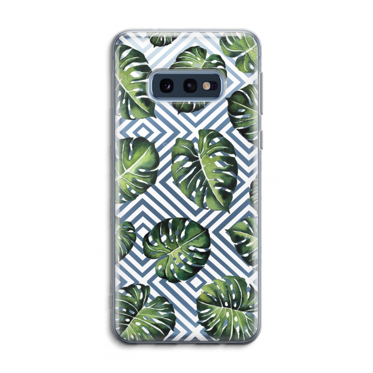 Geometrische jungle: Samsung Galaxy S10e Transparant Hoesje