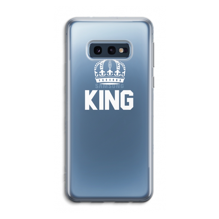 King zwart: Samsung Galaxy S10e Transparant Hoesje