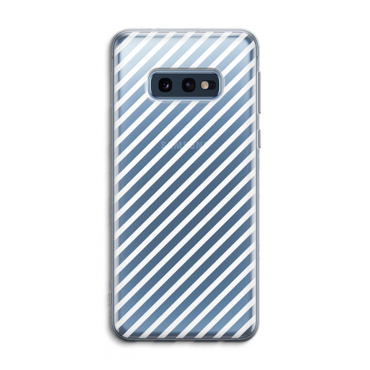 Strepen zwart-wit: Samsung Galaxy S10e Transparant Hoesje