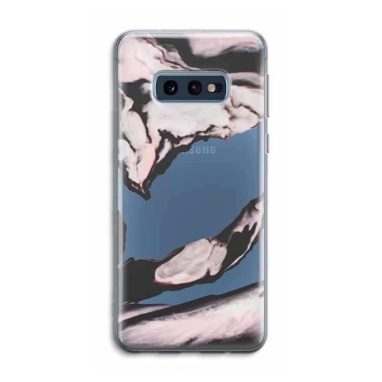 Roze stroom: Samsung Galaxy S10e Transparant Hoesje