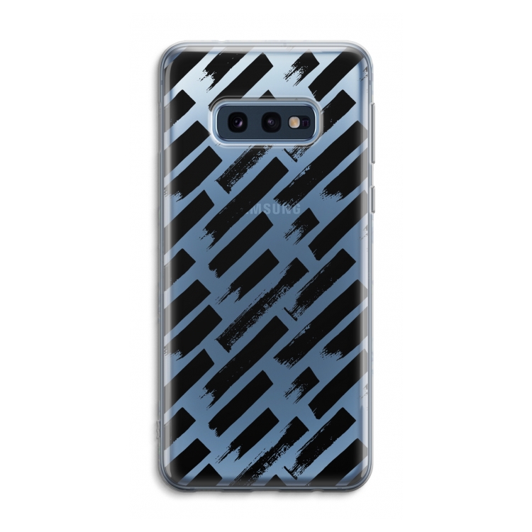 Zwarte vegen: Samsung Galaxy S10e Transparant Hoesje