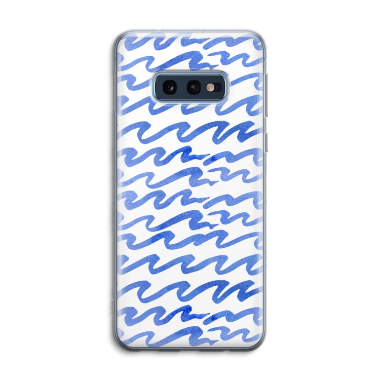 Blauwe golven: Samsung Galaxy S10e Transparant Hoesje