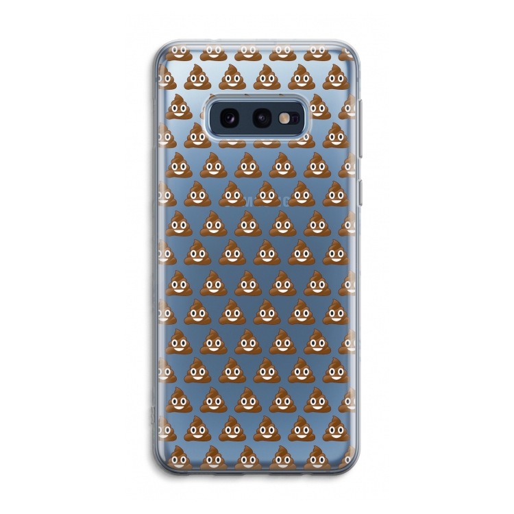 Poop emoji: Samsung Galaxy S10e Transparant Hoesje