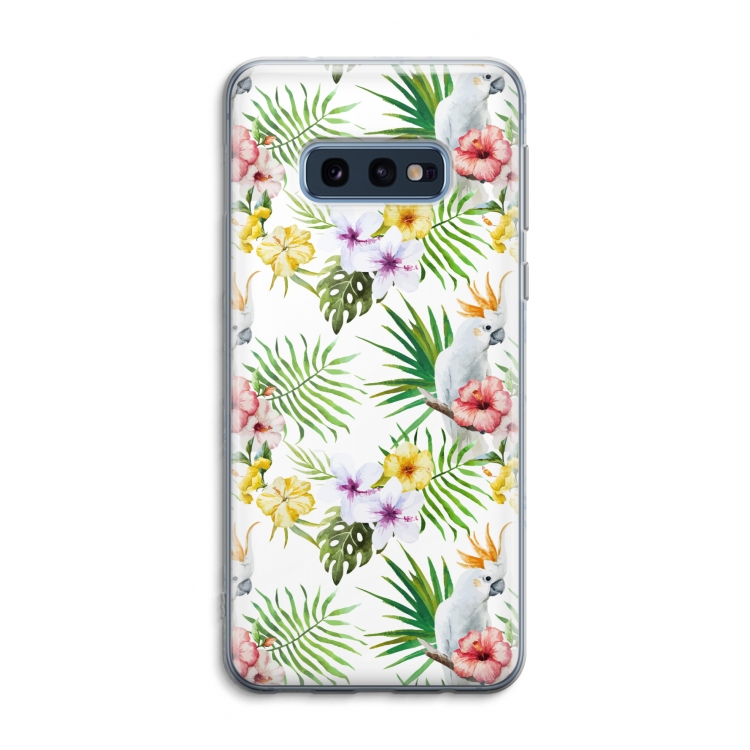 Gele kuif: Samsung Galaxy S10e Transparant Hoesje