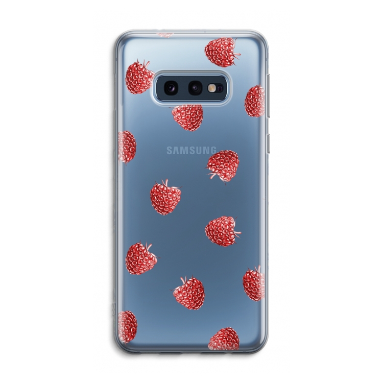 Framboosjes: Samsung Galaxy S10e Transparant Hoesje
