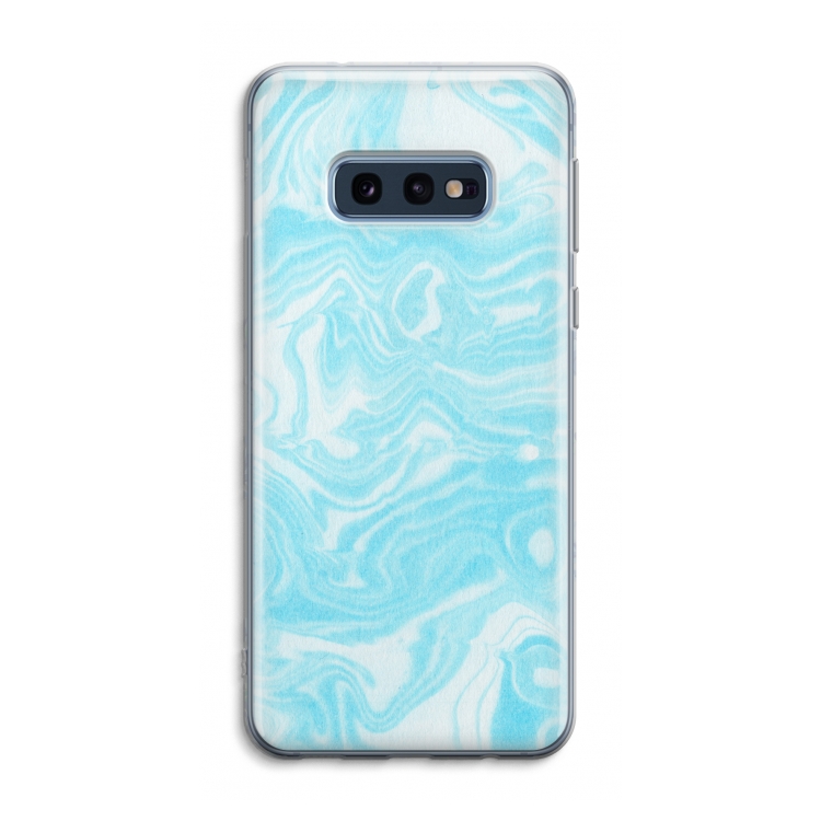 Waterverf blauw: Samsung Galaxy S10e Transparant Hoesje