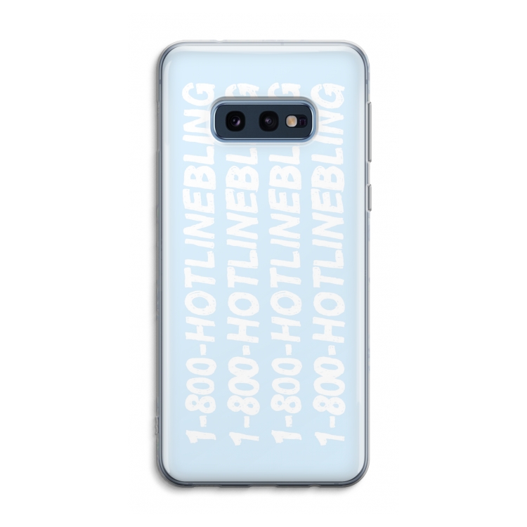 Hotline bling blue: Samsung Galaxy S10e Transparant Hoesje