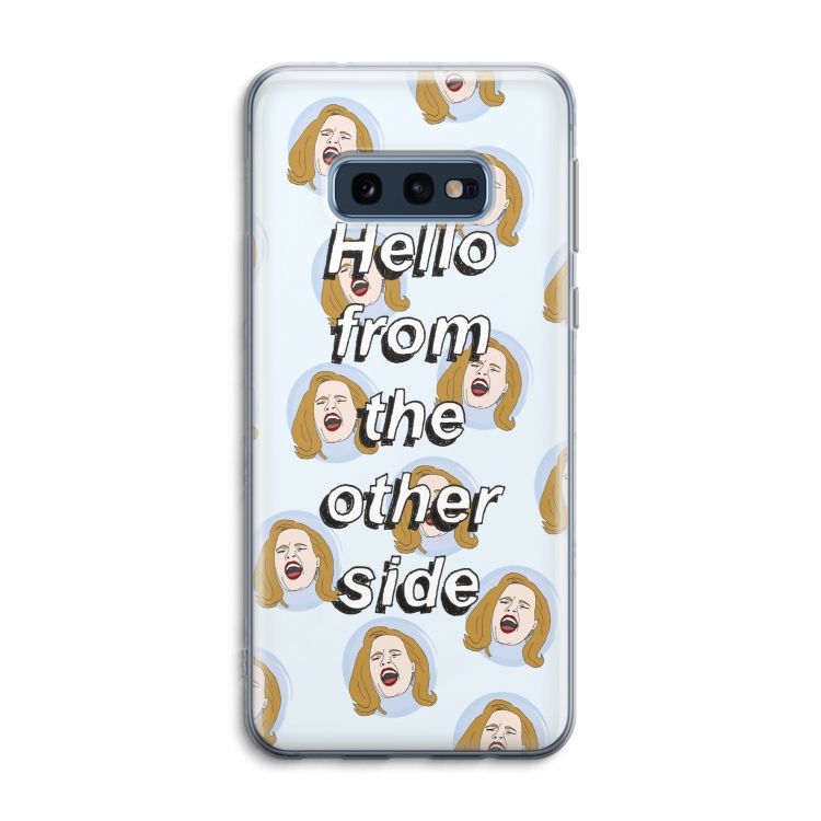 Hello: Samsung Galaxy S10e Transparant Hoesje