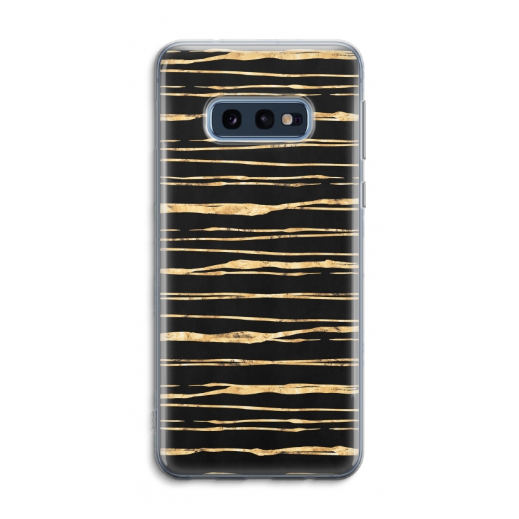 Gouden strepen: Samsung Galaxy S10e Transparant Hoesje