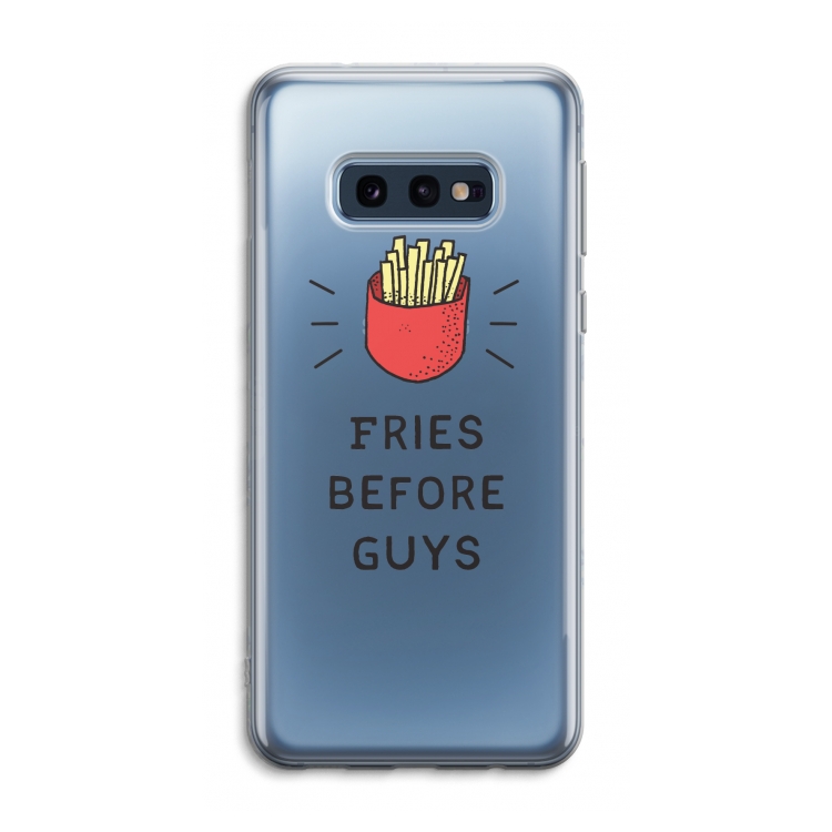 Fries before guys: Samsung Galaxy S10e Transparant Hoesje