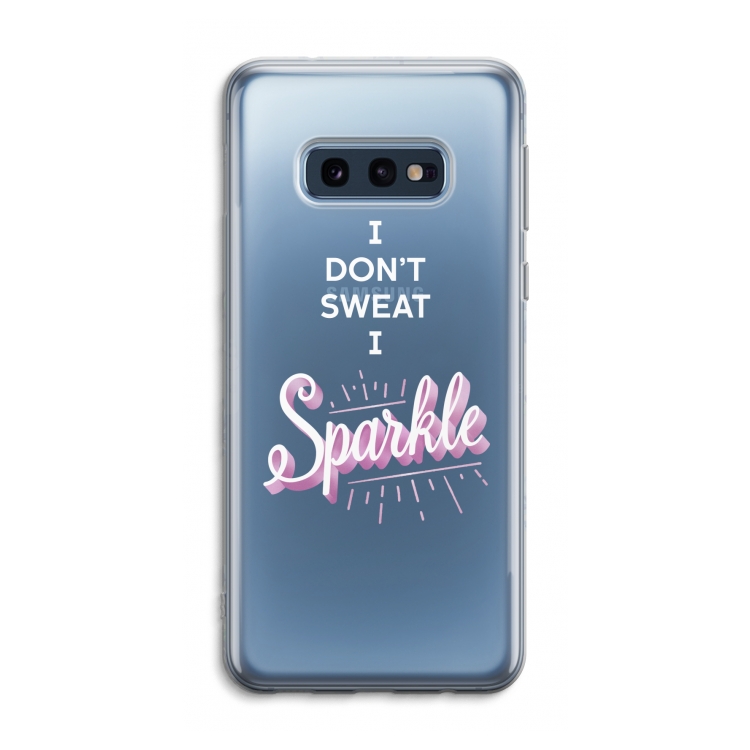Sparkle quote: Samsung Galaxy S10e Transparant Hoesje