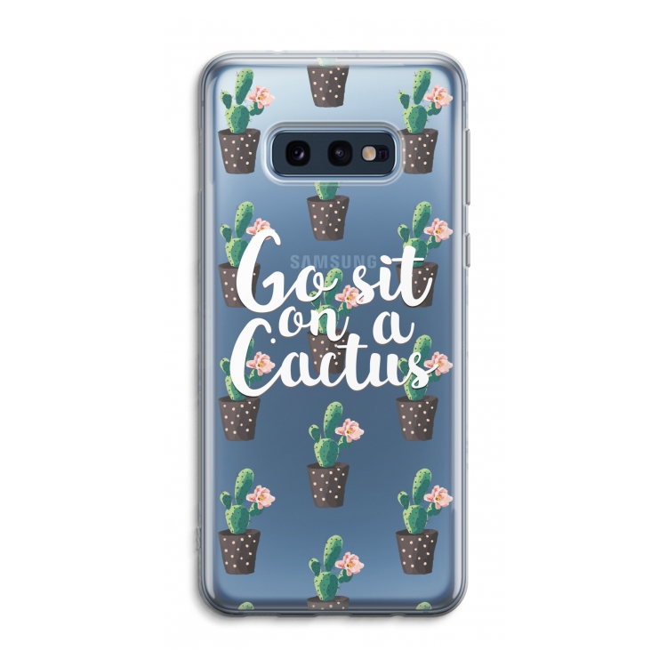 Cactus quote: Samsung Galaxy S10e Transparant Hoesje