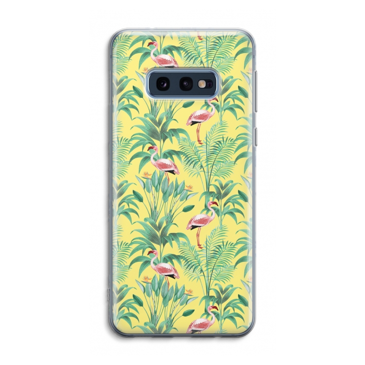 Flamingo party: Samsung Galaxy S10e Transparant Hoesje