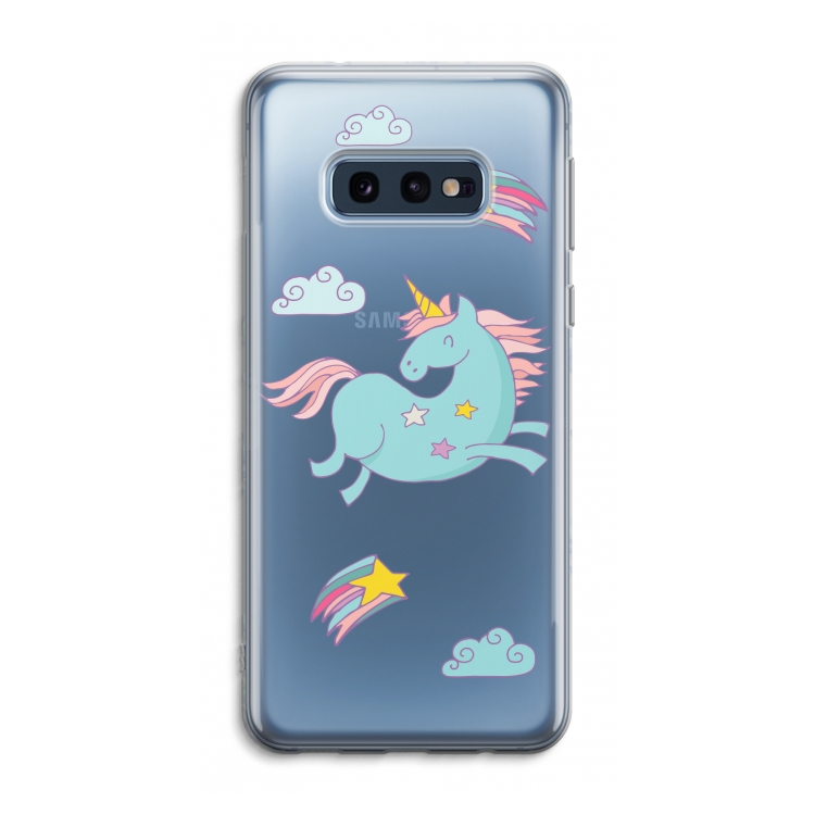 Vliegende eenhoorn: Samsung Galaxy S10e Transparant Hoesje