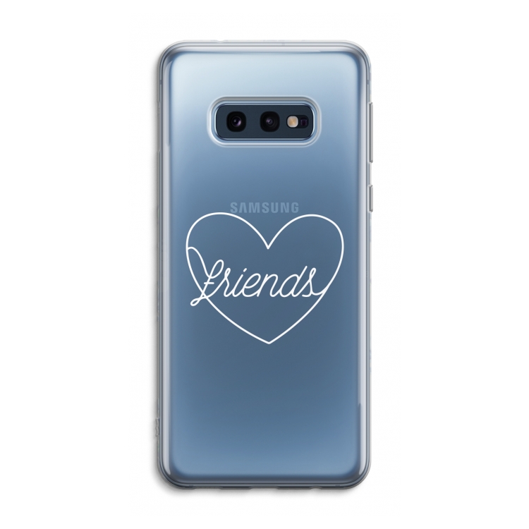 Friends heart pastel: Samsung Galaxy S10e Transparant Hoesje