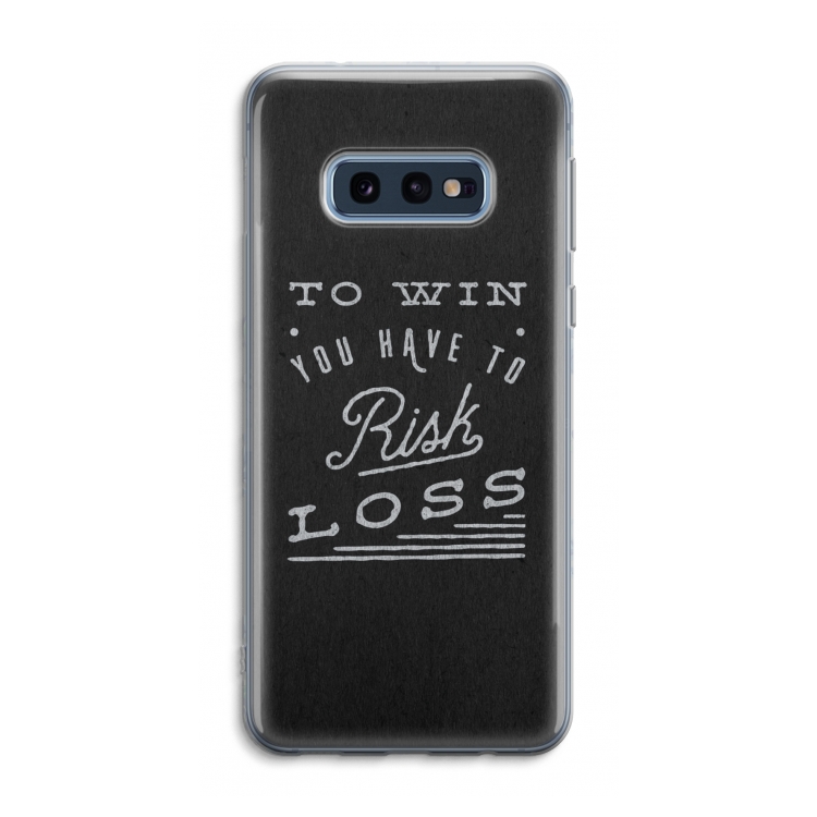 Risk loss: Samsung Galaxy S10e Transparant Hoesje