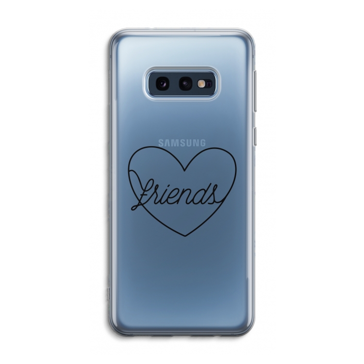 Friends heart black: Samsung Galaxy S10e Transparant Hoesje