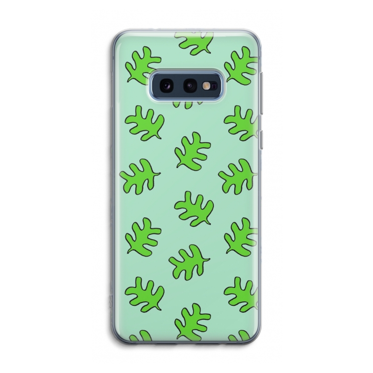 Groene blaadjes: Samsung Galaxy S10e Transparant Hoesje