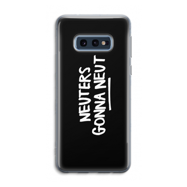 Neuters (zwart): Samsung Galaxy S10e Transparant Hoesje