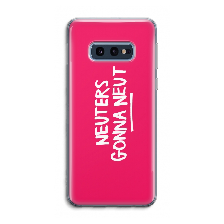 Neuters (roze): Samsung Galaxy S10e Transparant Hoesje