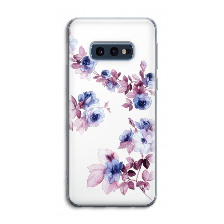 Waterverf bloemen: Samsung Galaxy S10e Transparant Hoesje