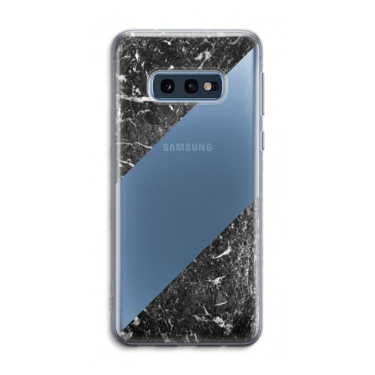 Zwart marmer: Samsung Galaxy S10e Transparant Hoesje
