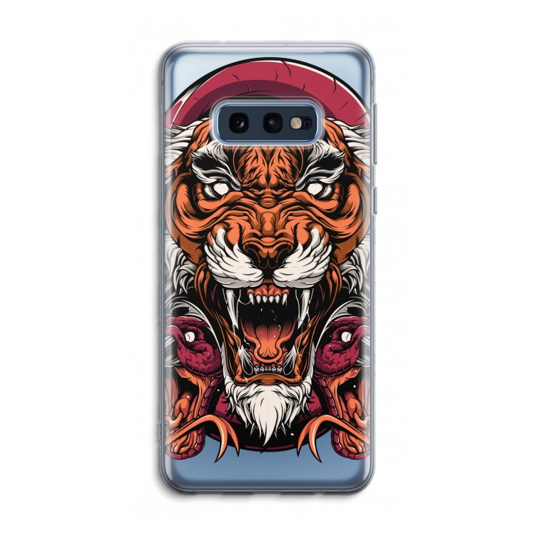 Tiger and Rattlesnakes: Samsung Galaxy S10e Transparant Hoesje