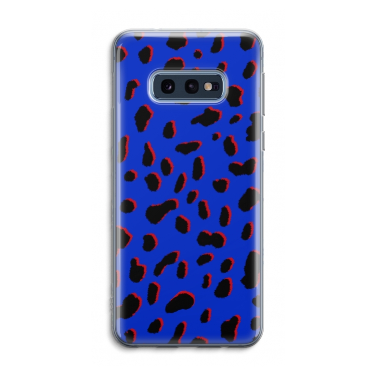 Blue Leopard: Samsung Galaxy S10e Transparant Hoesje