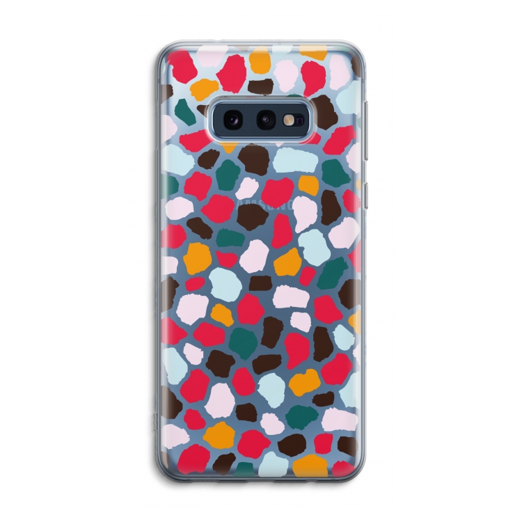 Colored Giraffe: Samsung Galaxy S10e Transparant Hoesje