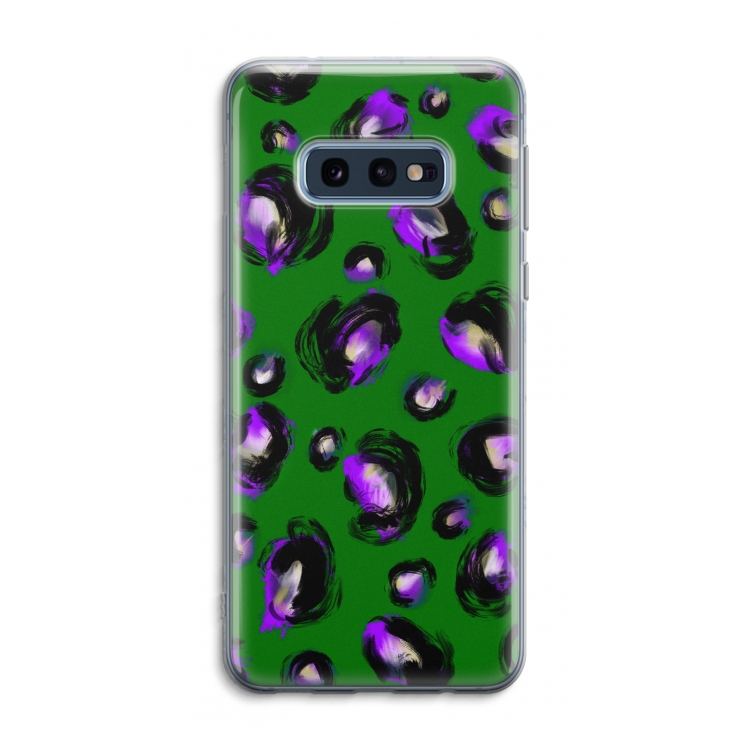 Green Cheetah: Samsung Galaxy S10e Transparant Hoesje
