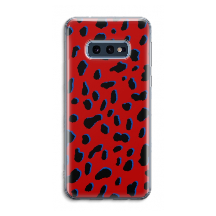Red Leopard: Samsung Galaxy S10e Transparant Hoesje