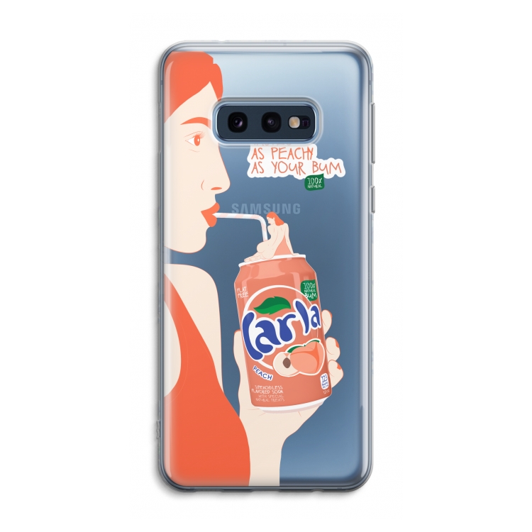 Peach please!: Samsung Galaxy S10e Transparant Hoesje