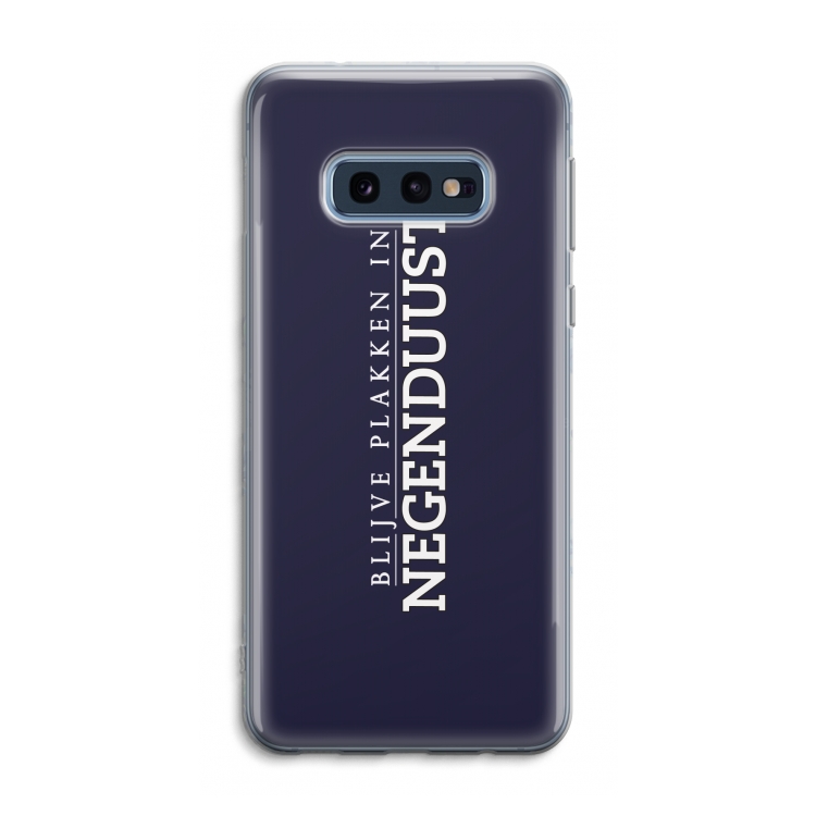 Blijve plakken in Negenduust: Samsung Galaxy S10e Transparant Hoesje