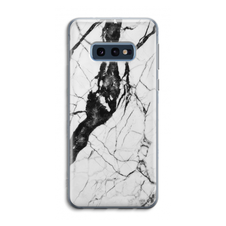Witte marmer 2: Samsung Galaxy S10e Transparant Hoesje