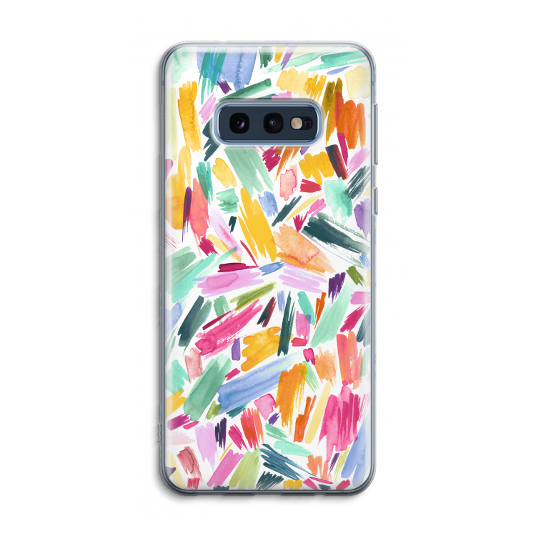 Watercolor Brushstrokes: Samsung Galaxy S10e Transparant Hoesje