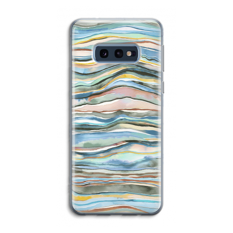 Watercolor Agate: Samsung Galaxy S10e Transparant Hoesje