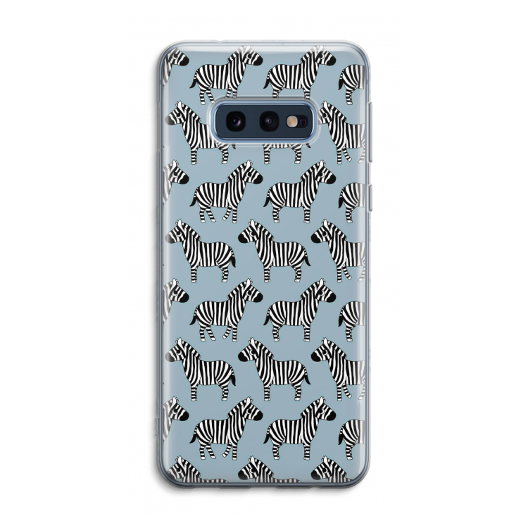 Zebra: Samsung Galaxy S10e Transparant Hoesje