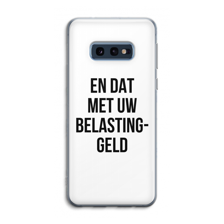 Belastinggeld: Samsung Galaxy S10e Transparant Hoesje