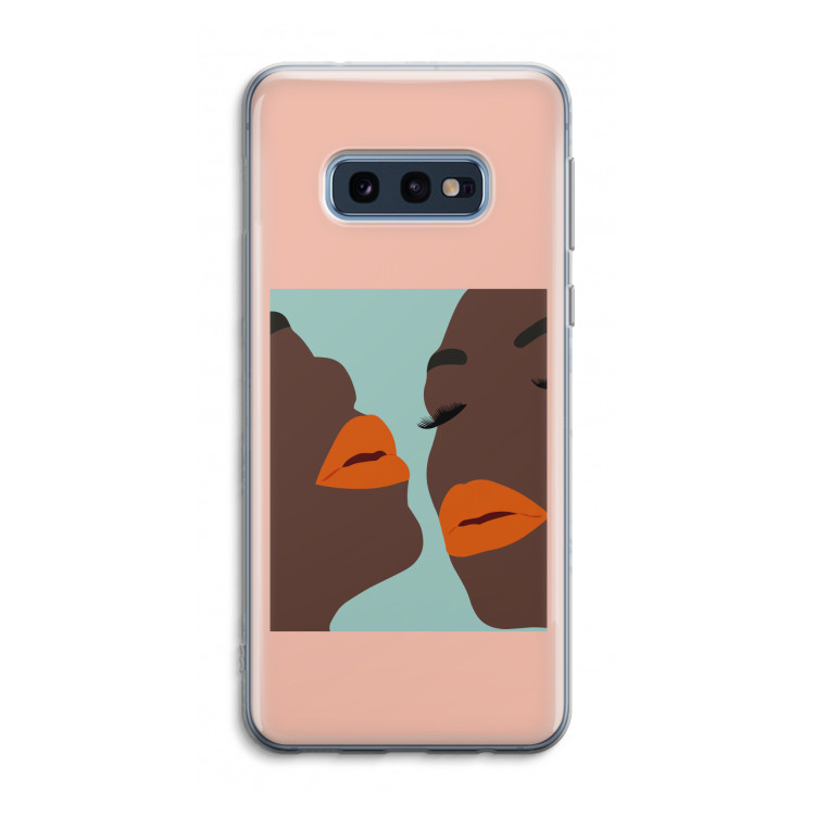 Orange lips: Samsung Galaxy S10e Transparant Hoesje