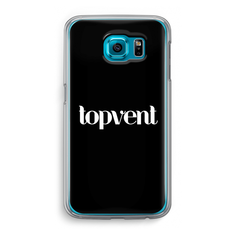 Topvent Zwart: Samsung Galaxy S6 Transparant Hoesje