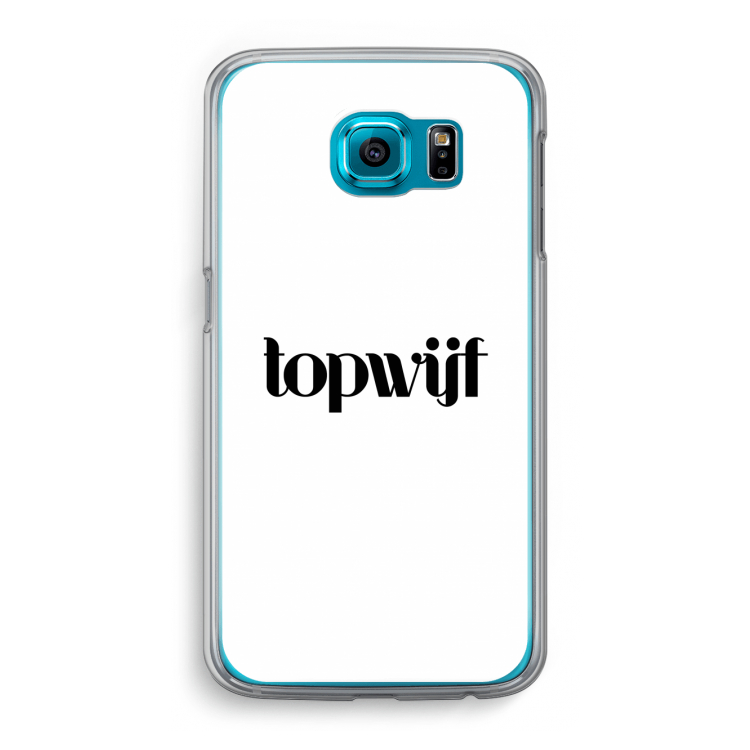 Topwijf Wit: Samsung Galaxy S6 Transparant Hoesje