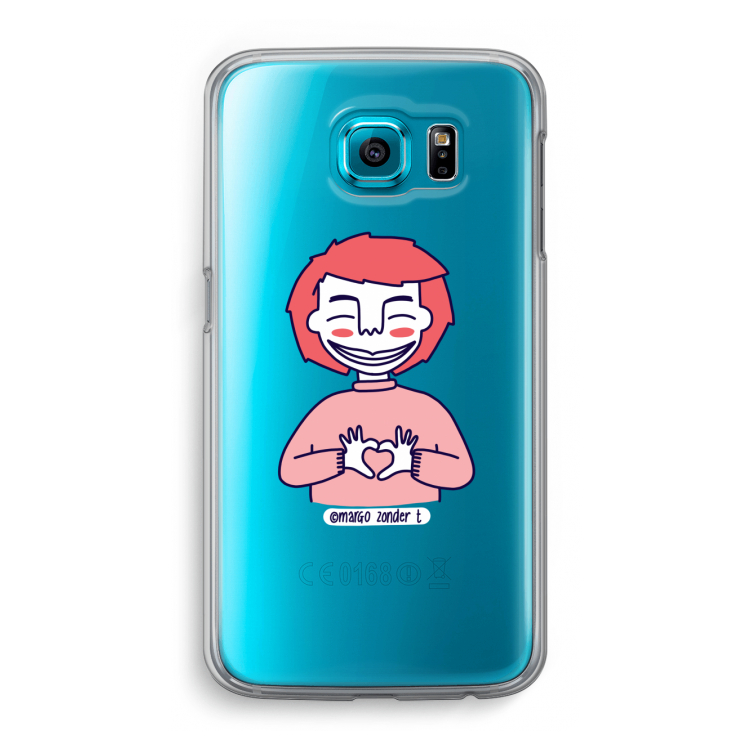 Hartje: Samsung Galaxy S6 Transparant Hoesje