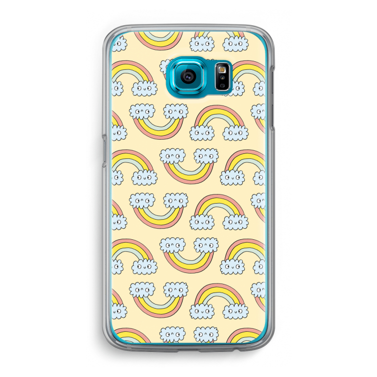 Regenboog: Samsung Galaxy S6 Transparant Hoesje
