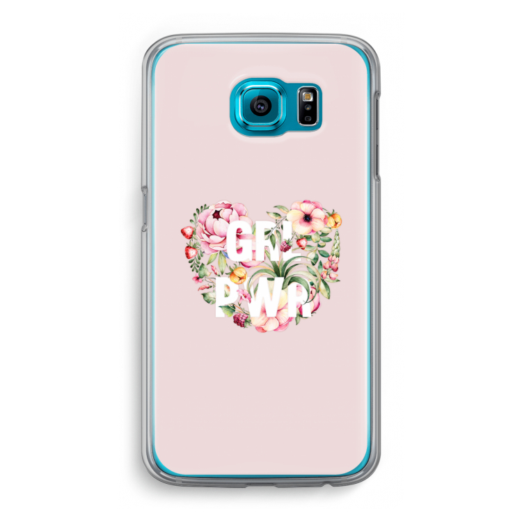 GRL PWR Flower: Samsung Galaxy S6 Transparant Hoesje
