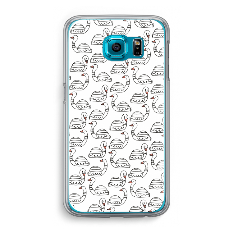 Zwanen: Samsung Galaxy S6 Transparant Hoesje