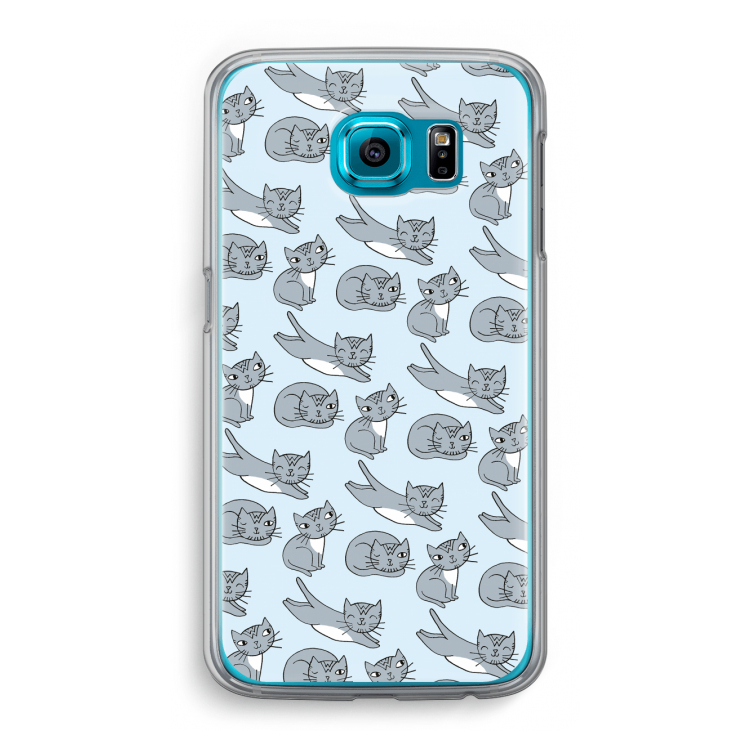 Poezen: Samsung Galaxy S6 Transparant Hoesje