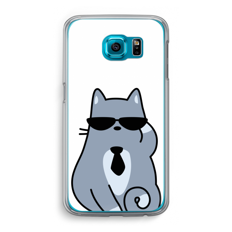 Cool cat: Samsung Galaxy S6 Transparant Hoesje