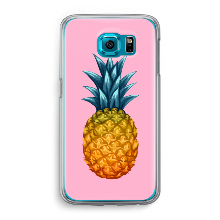 Grote ananas: Samsung Galaxy S6 Transparant Hoesje