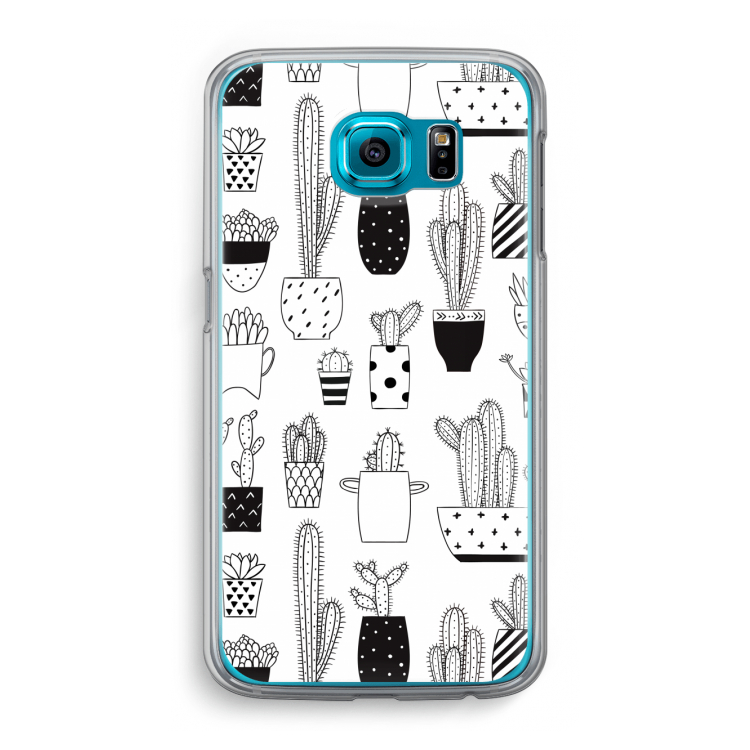 Cactusmotief: Samsung Galaxy S6 Transparant Hoesje