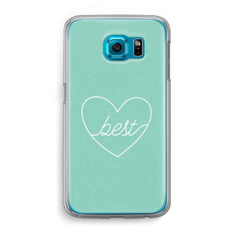 Best heart pastel: Samsung Galaxy S6 Transparant Hoesje